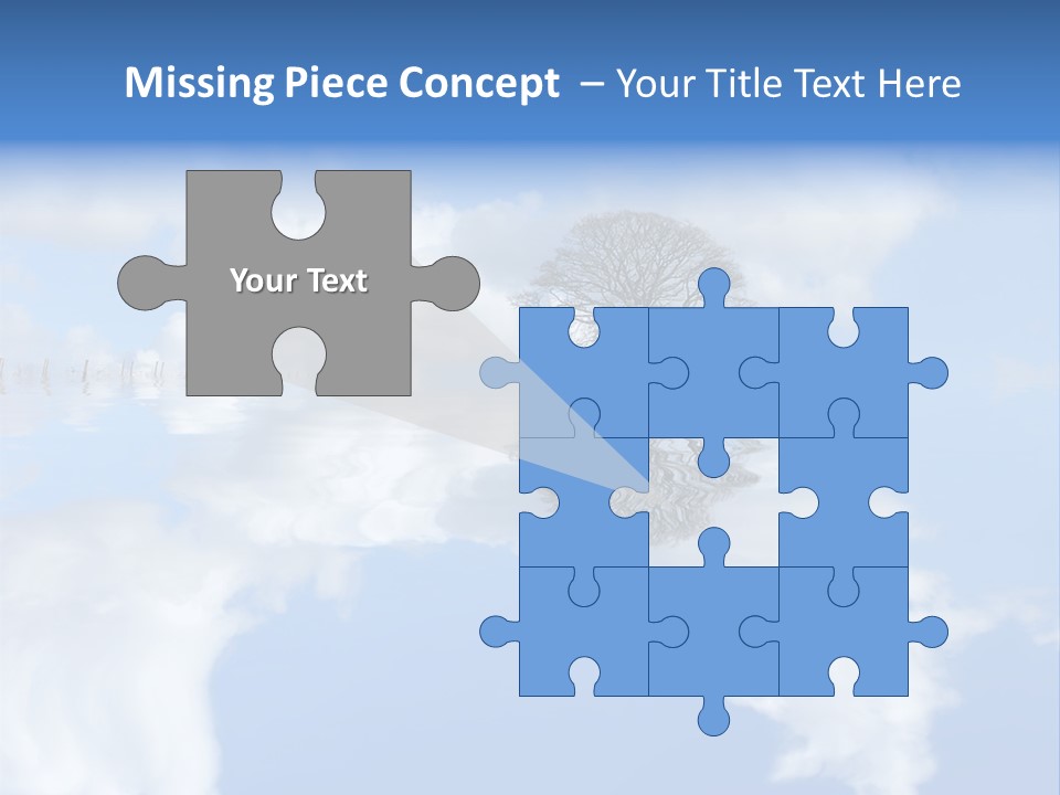 A Tree In The Middle Of A Body Of Water PowerPoint Template