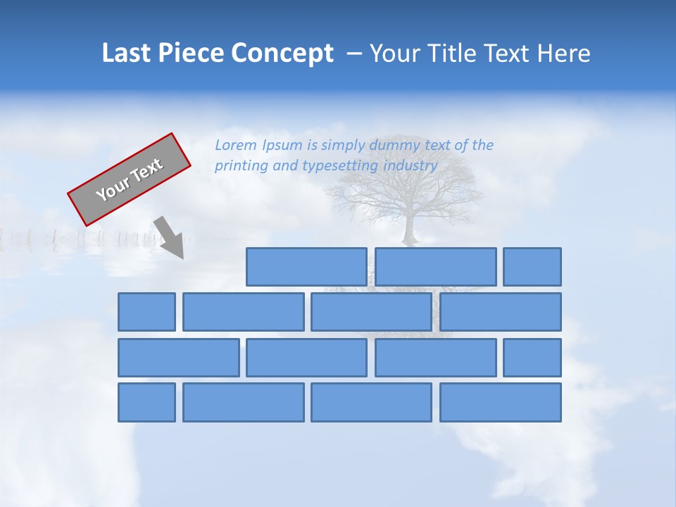 A Tree In The Middle Of A Body Of Water PowerPoint Template