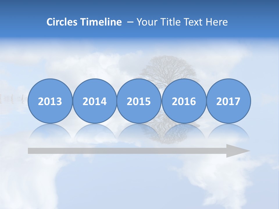 A Tree In The Middle Of A Body Of Water PowerPoint Template