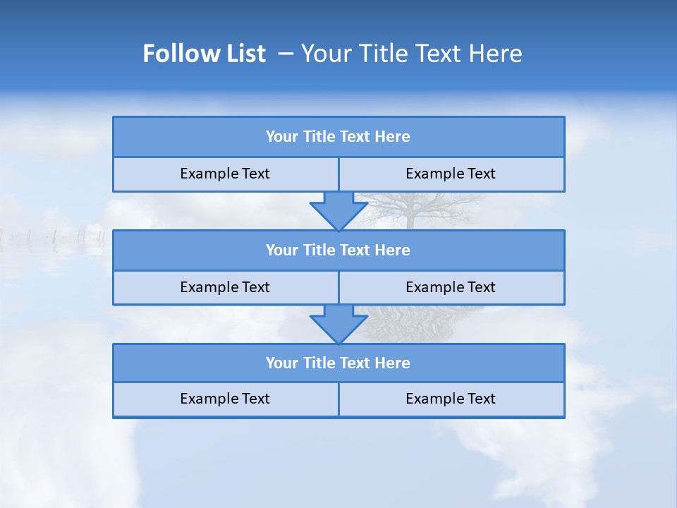 A Tree In The Middle Of A Body Of Water PowerPoint Template