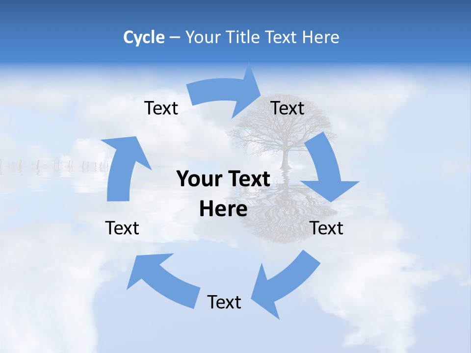 A Tree In The Middle Of A Body Of Water PowerPoint Template