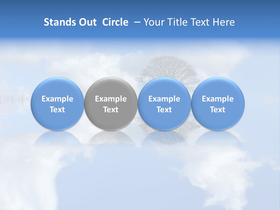 A Tree In The Middle Of A Body Of Water PowerPoint Template