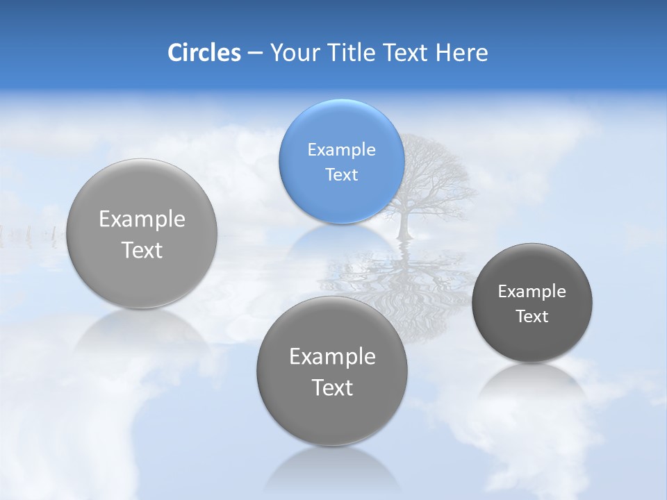 A Tree In The Middle Of A Body Of Water PowerPoint Template