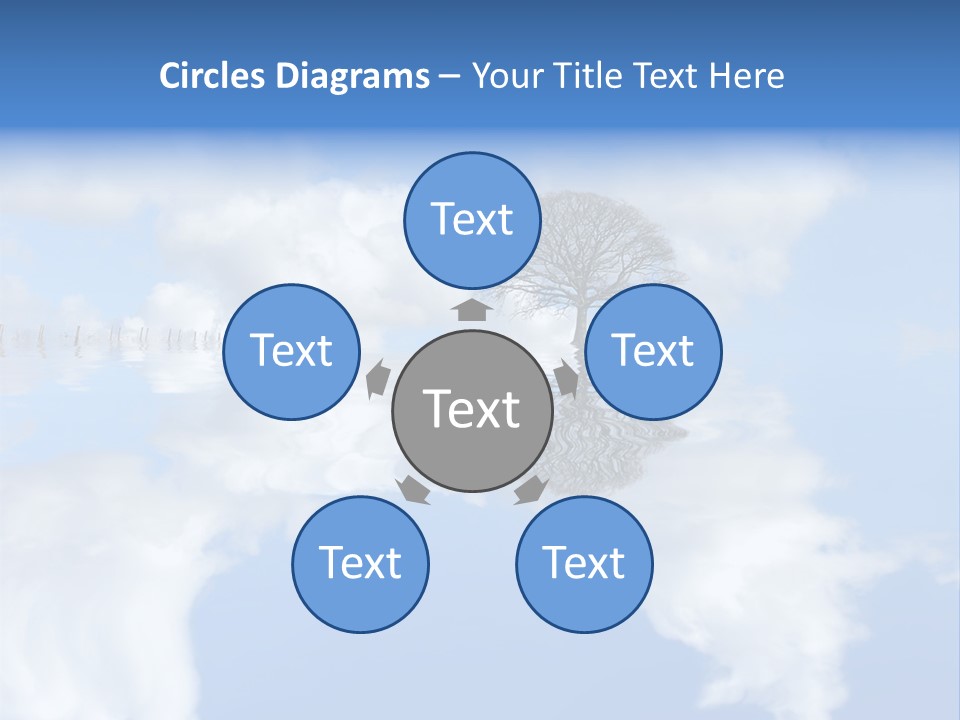 A Tree In The Middle Of A Body Of Water PowerPoint Template