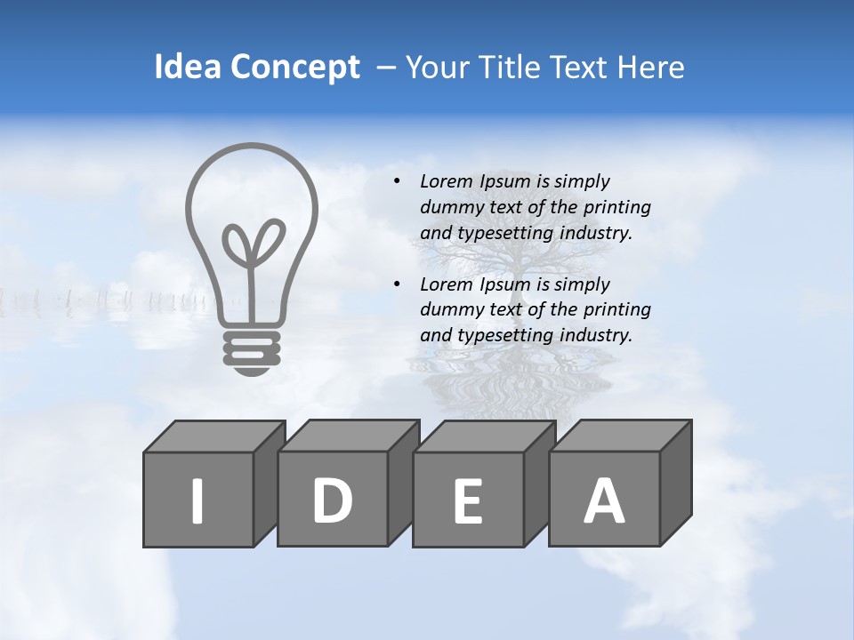 A Tree In The Middle Of A Body Of Water PowerPoint Template