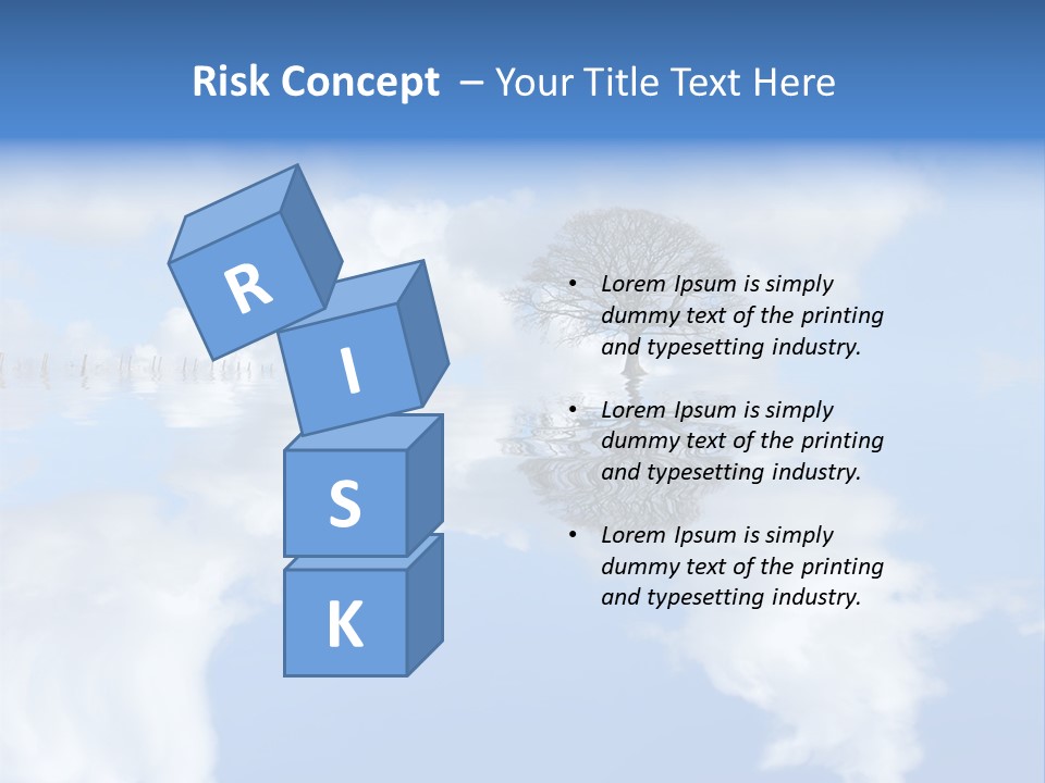 A Tree In The Middle Of A Body Of Water PowerPoint Template