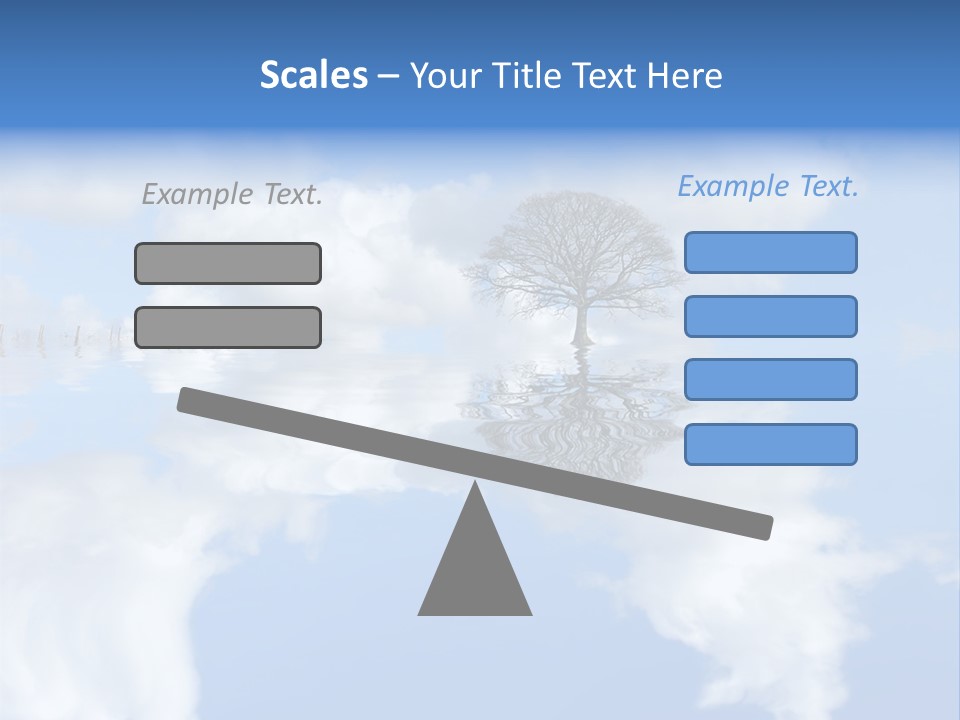 A Tree In The Middle Of A Body Of Water PowerPoint Template