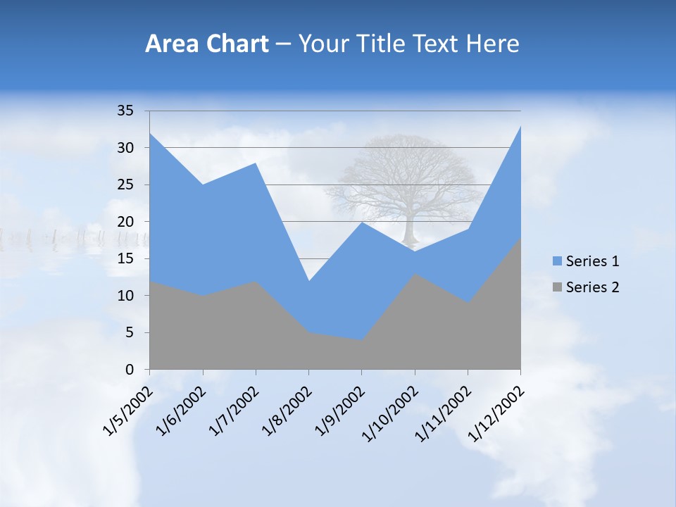 A Tree In The Middle Of A Body Of Water PowerPoint Template