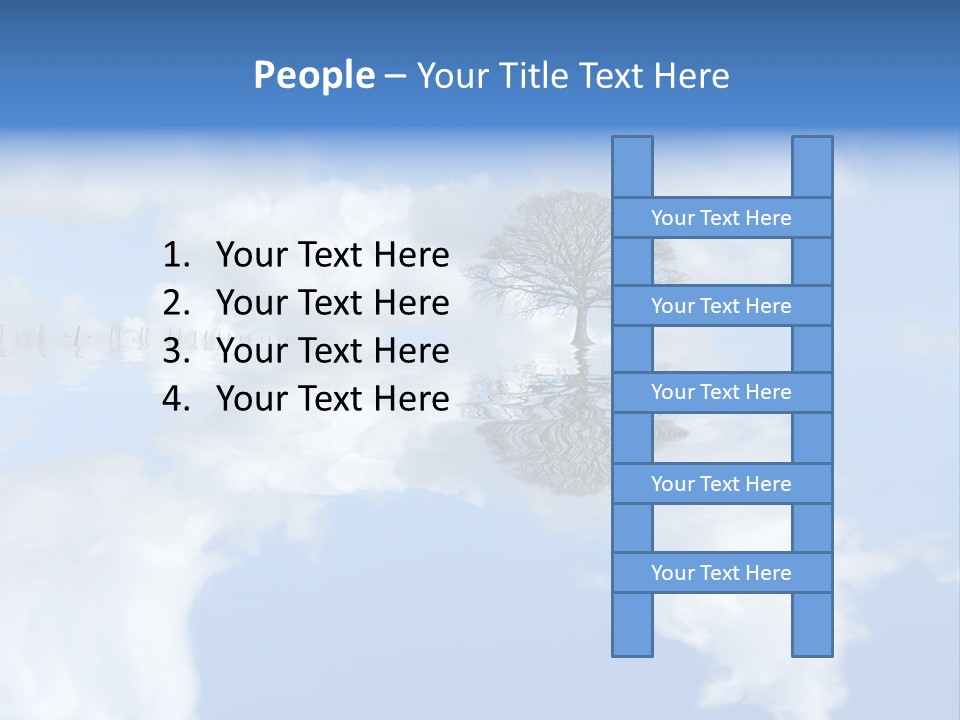 A Tree In The Middle Of A Body Of Water PowerPoint Template