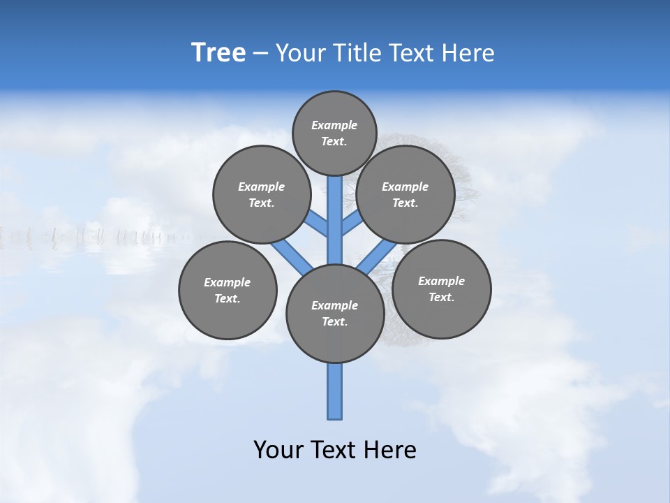 A Tree In The Middle Of A Body Of Water PowerPoint Template