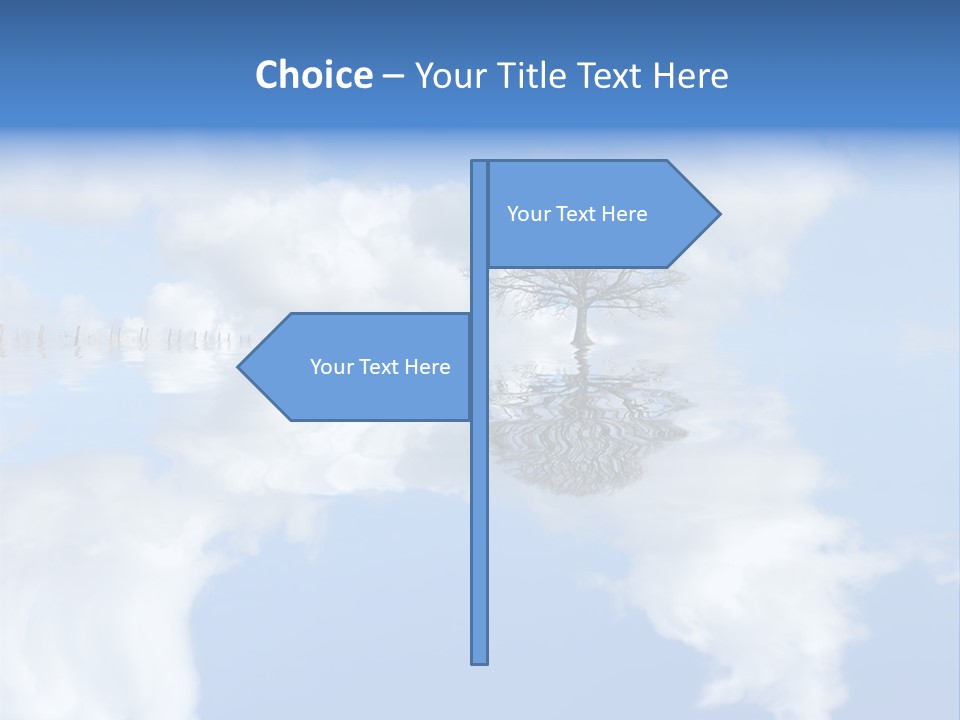 A Tree In The Middle Of A Body Of Water PowerPoint Template