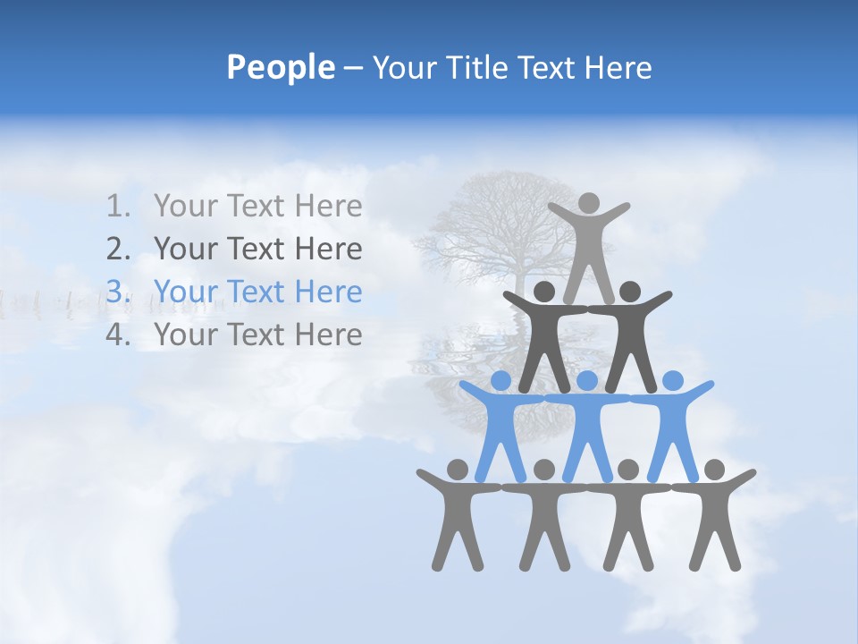 A Tree In The Middle Of A Body Of Water PowerPoint Template