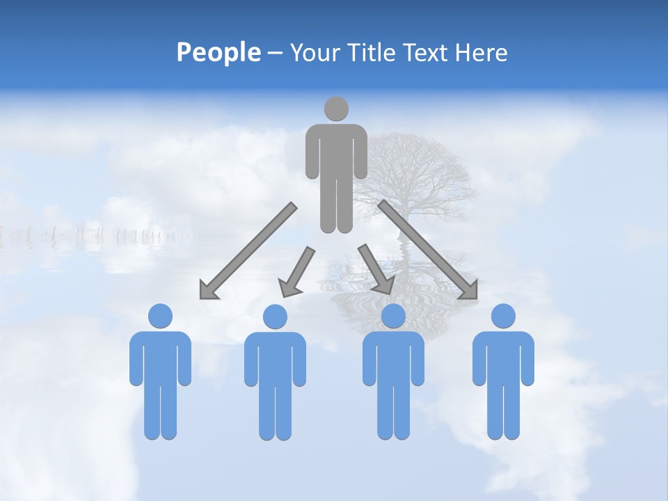 A Tree In The Middle Of A Body Of Water PowerPoint Template