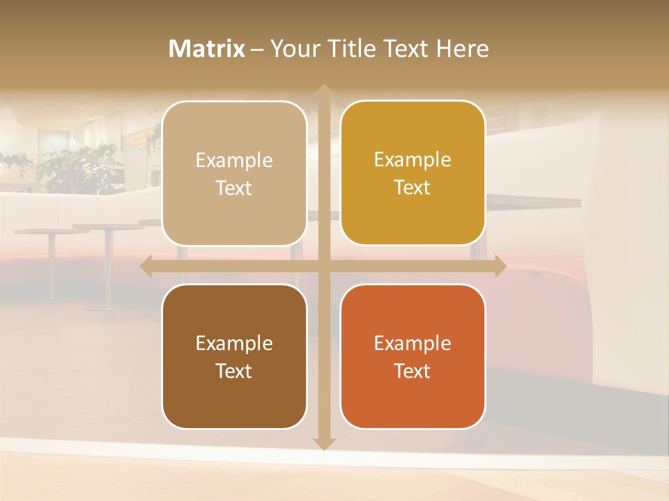 Restaurant Interior In A Shopping Mall PowerPoint Template