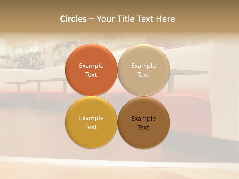 Restaurant Interior In A Shopping Mall PowerPoint Template