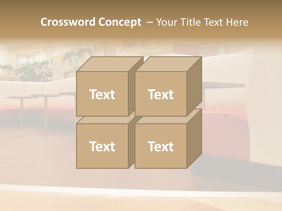 Restaurant Interior In A Shopping Mall PowerPoint Template