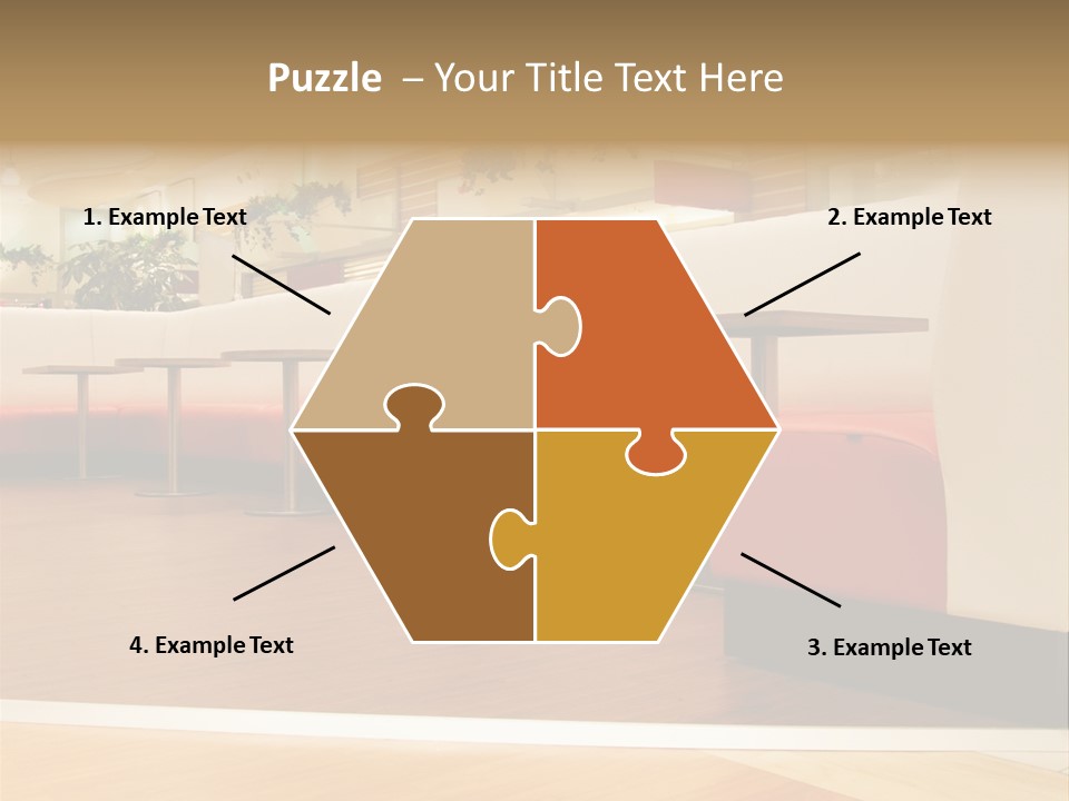 Restaurant Interior In A Shopping Mall PowerPoint Template