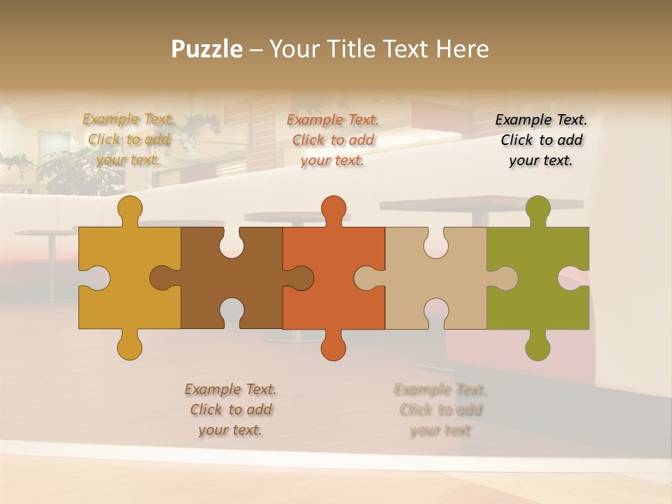 Restaurant Interior In A Shopping Mall PowerPoint Template