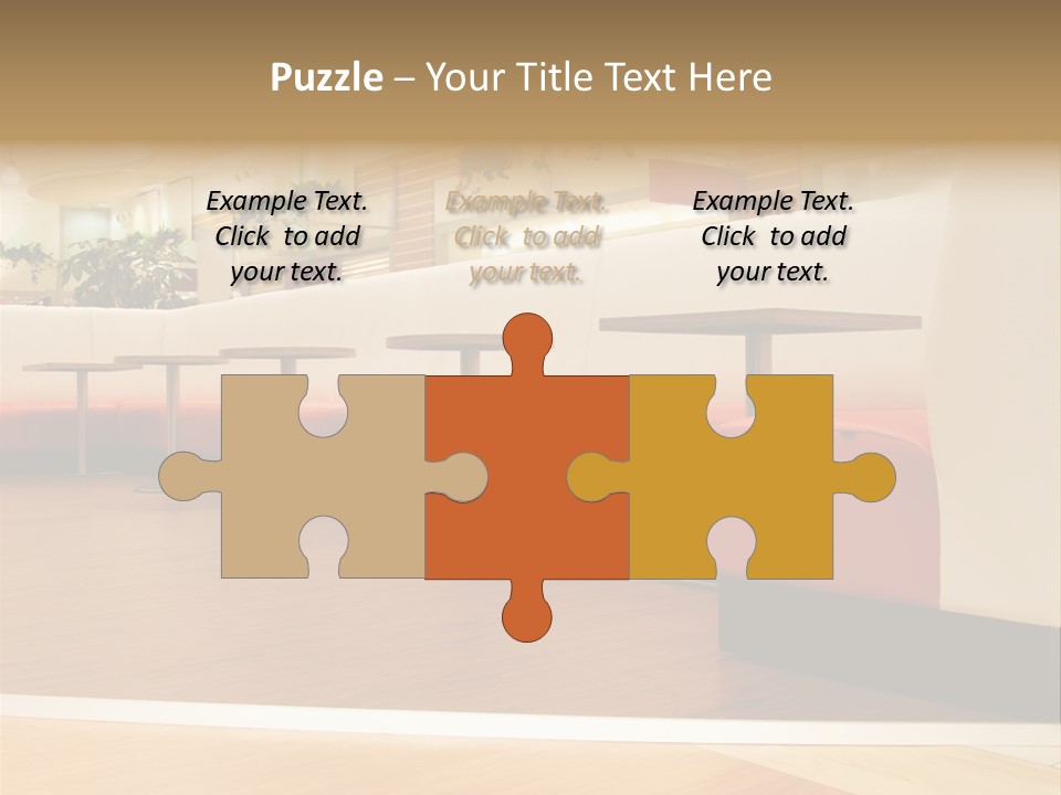 Restaurant Interior In A Shopping Mall PowerPoint Template