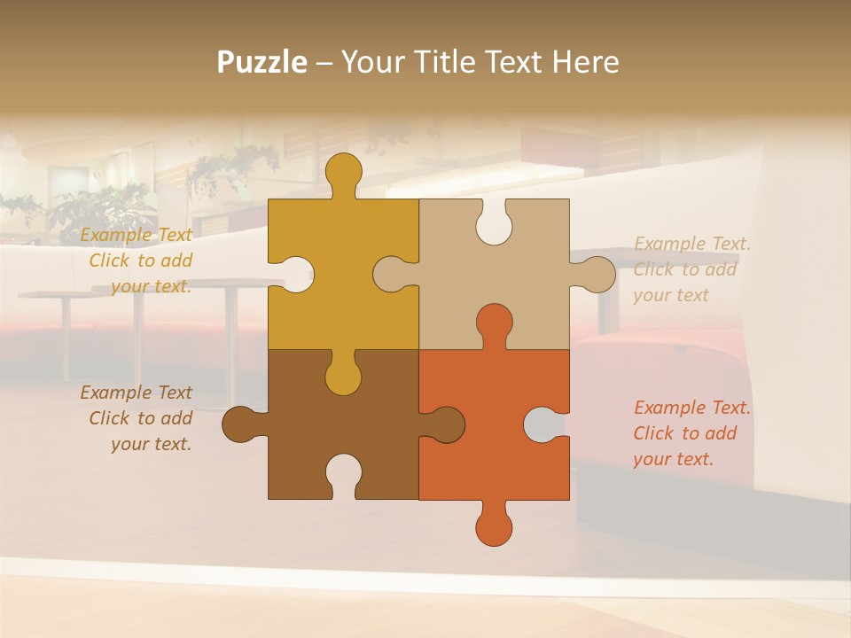 Restaurant Interior In A Shopping Mall PowerPoint Template