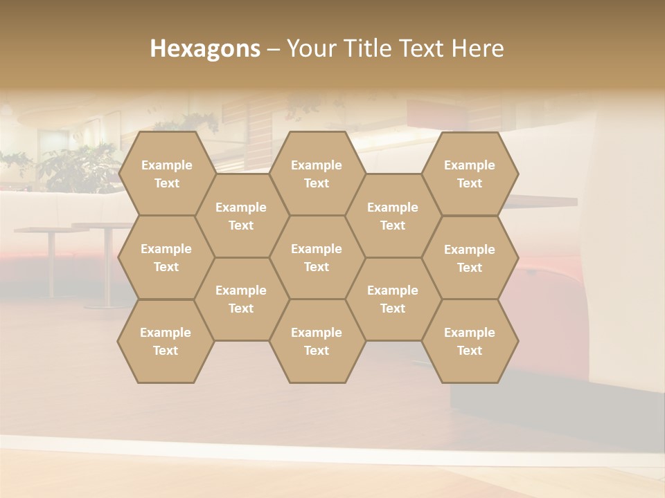 Restaurant Interior In A Shopping Mall PowerPoint Template