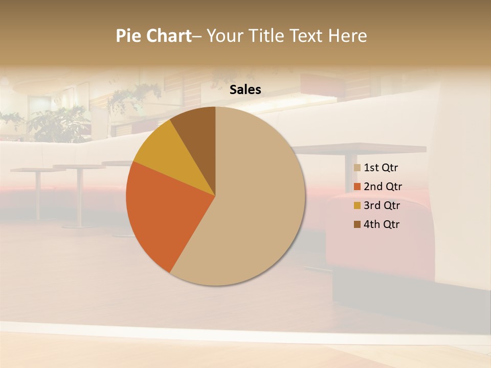 Restaurant Interior In A Shopping Mall PowerPoint Template