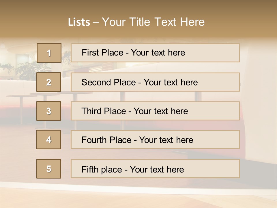 Restaurant Interior In A Shopping Mall PowerPoint Template