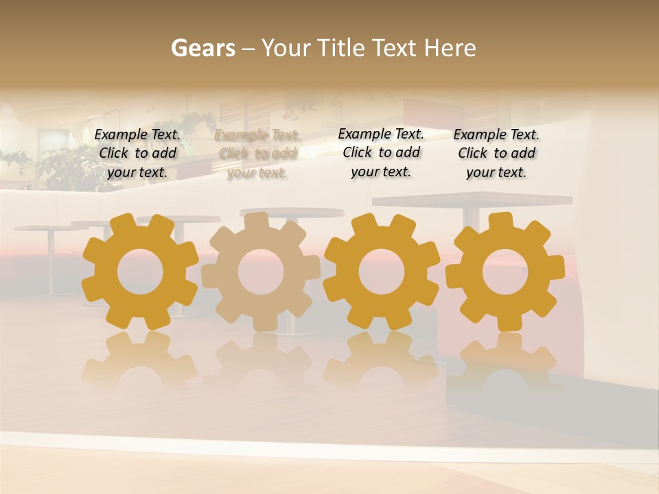 Restaurant Interior In A Shopping Mall PowerPoint Template