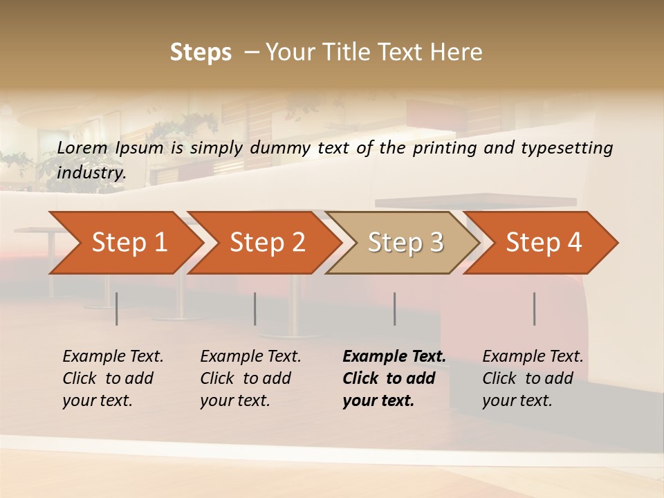 Restaurant Interior In A Shopping Mall PowerPoint Template
