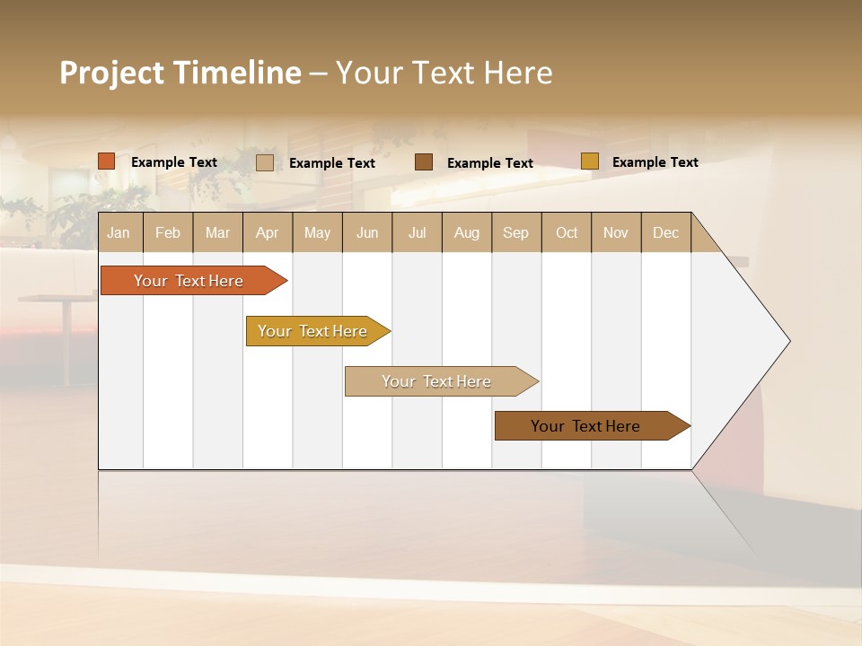 Restaurant Interior In A Shopping Mall PowerPoint Template