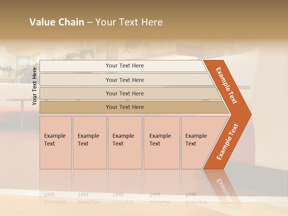 Restaurant Interior In A Shopping Mall PowerPoint Template