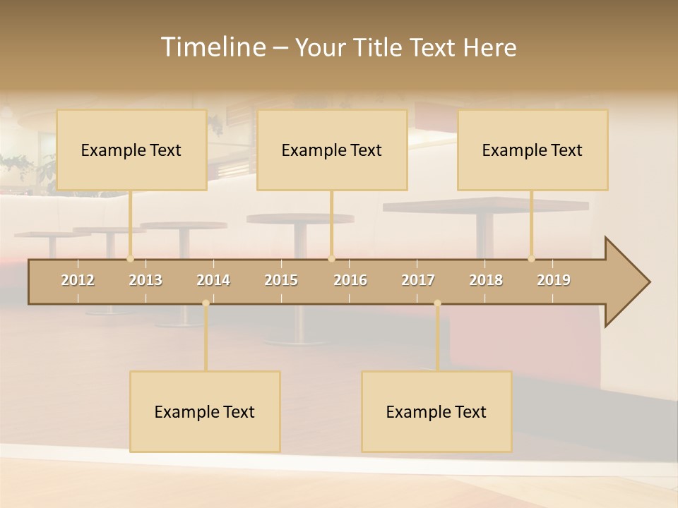 Restaurant Interior In A Shopping Mall PowerPoint Template
