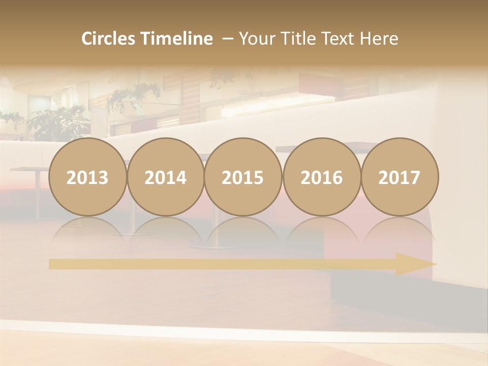 Restaurant Interior In A Shopping Mall PowerPoint Template