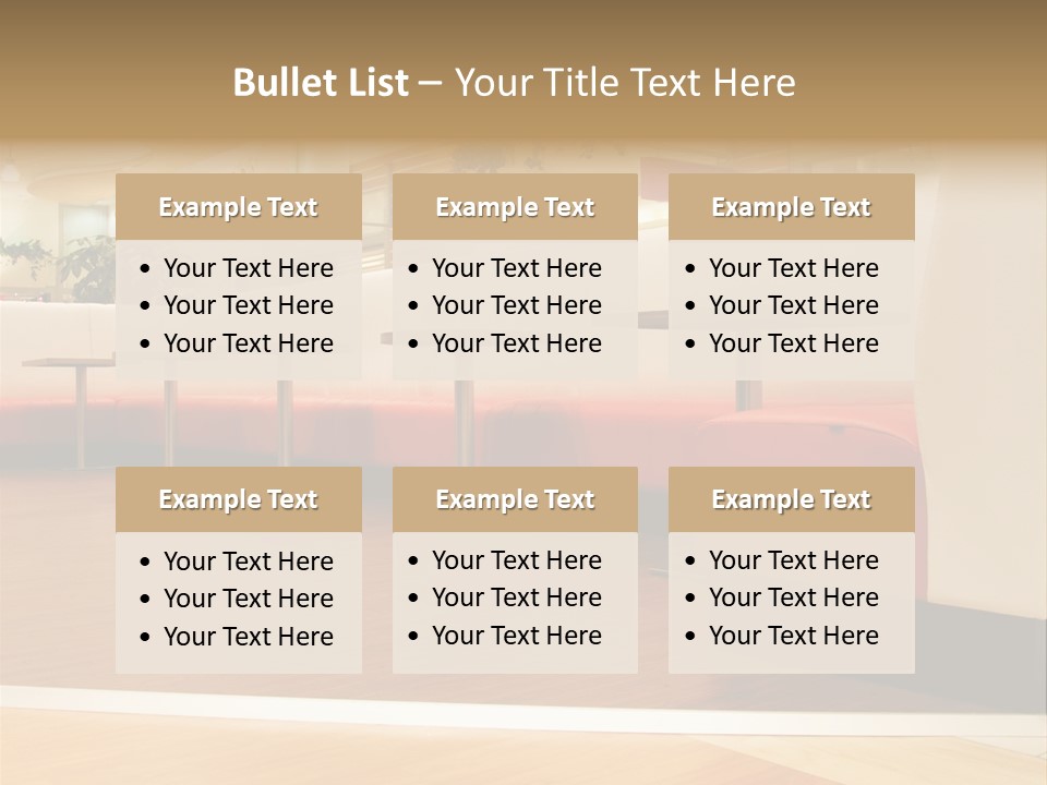 Restaurant Interior In A Shopping Mall PowerPoint Template