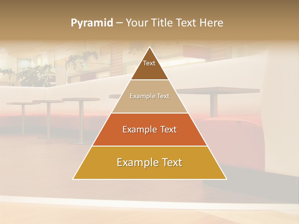 Restaurant Interior In A Shopping Mall PowerPoint Template