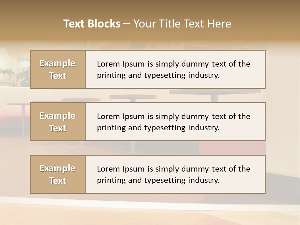 Restaurant Interior In A Shopping Mall PowerPoint Template