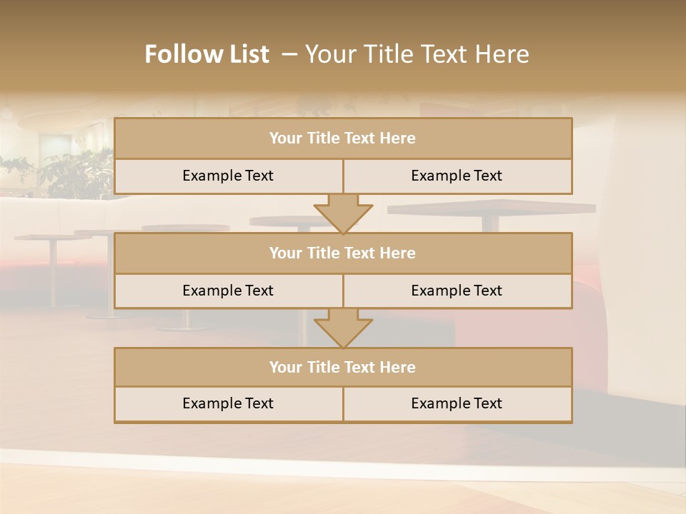 Restaurant Interior In A Shopping Mall PowerPoint Template