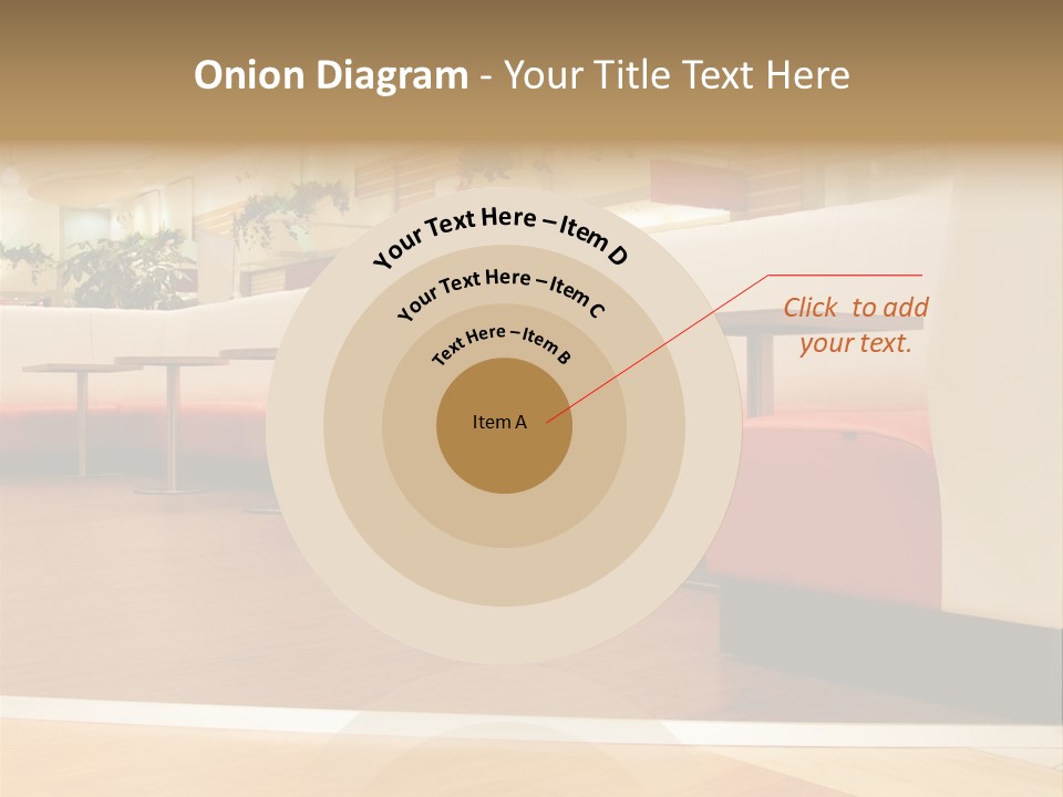 Restaurant Interior In A Shopping Mall PowerPoint Template