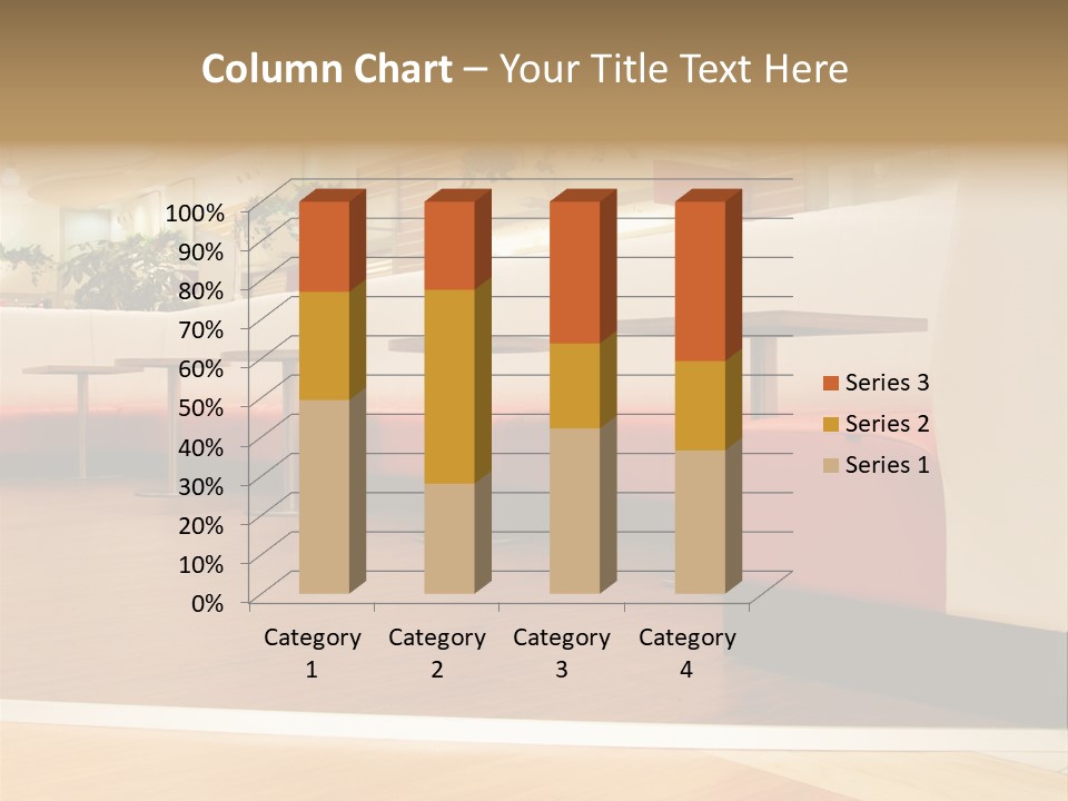Restaurant Interior In A Shopping Mall PowerPoint Template