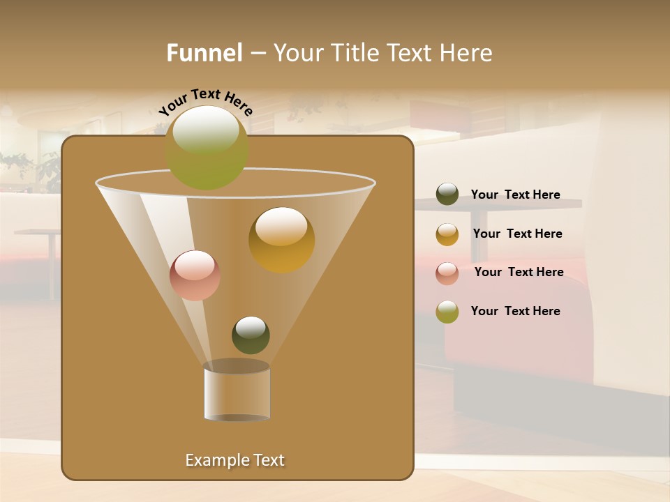 Restaurant Interior In A Shopping Mall PowerPoint Template