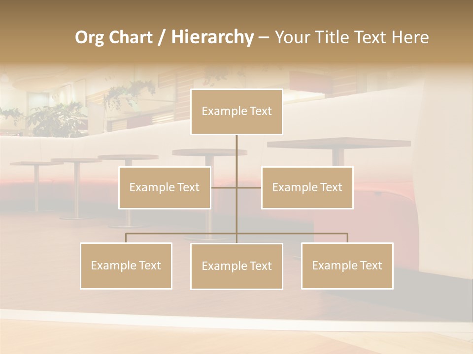 Restaurant Interior In A Shopping Mall PowerPoint Template