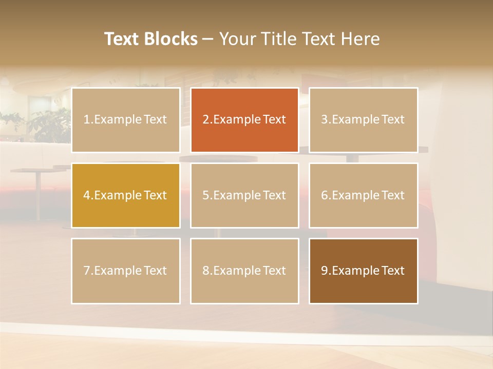 Restaurant Interior In A Shopping Mall PowerPoint Template