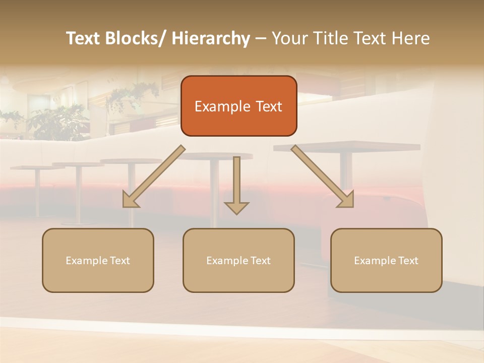 Restaurant Interior In A Shopping Mall PowerPoint Template