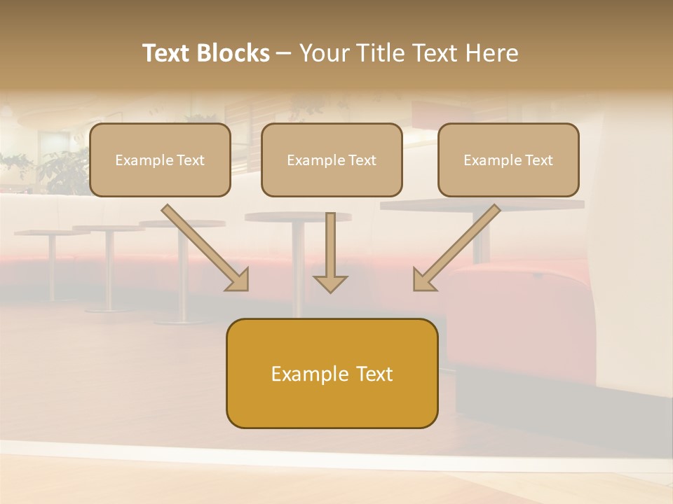 Restaurant Interior In A Shopping Mall PowerPoint Template