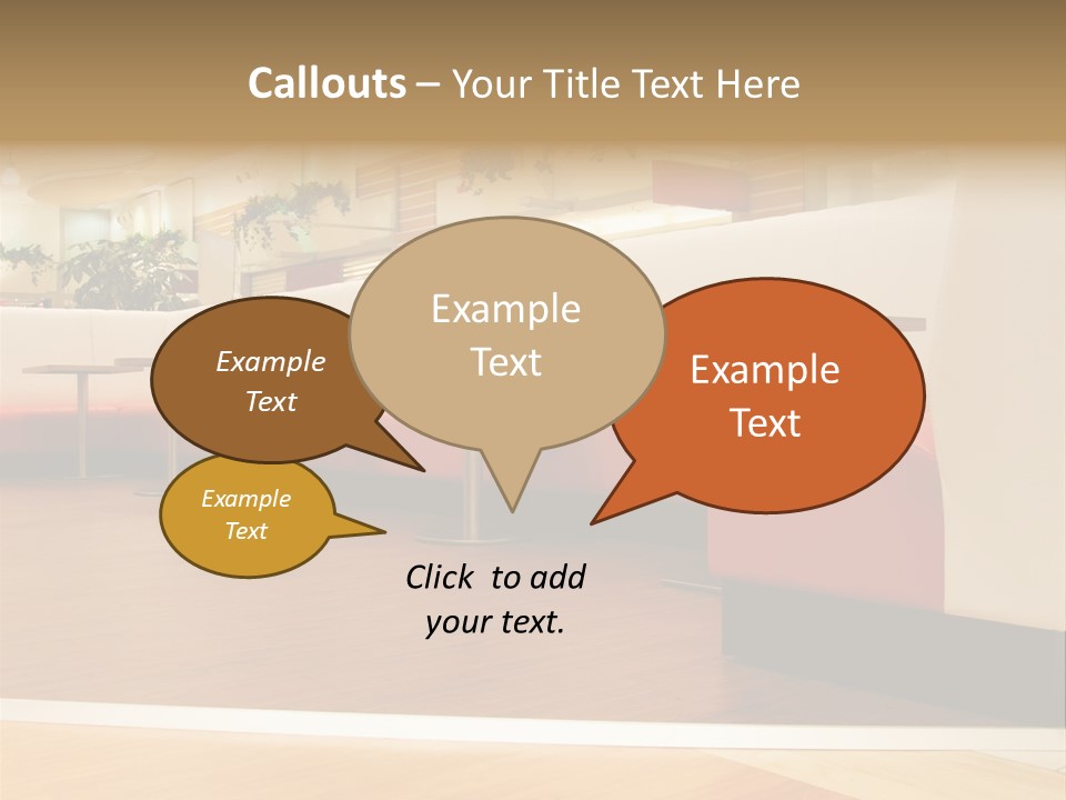 Restaurant Interior In A Shopping Mall PowerPoint Template