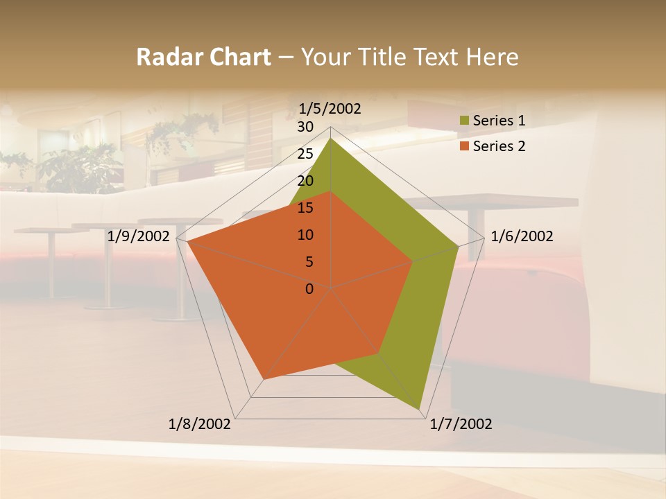 Restaurant Interior In A Shopping Mall PowerPoint Template