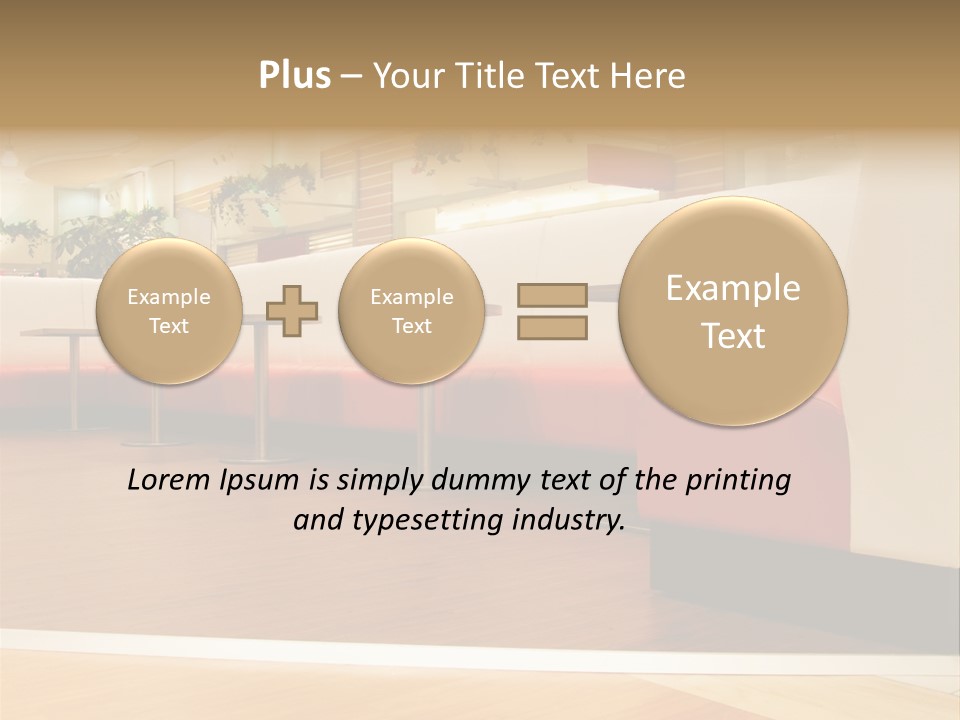 Restaurant Interior In A Shopping Mall PowerPoint Template