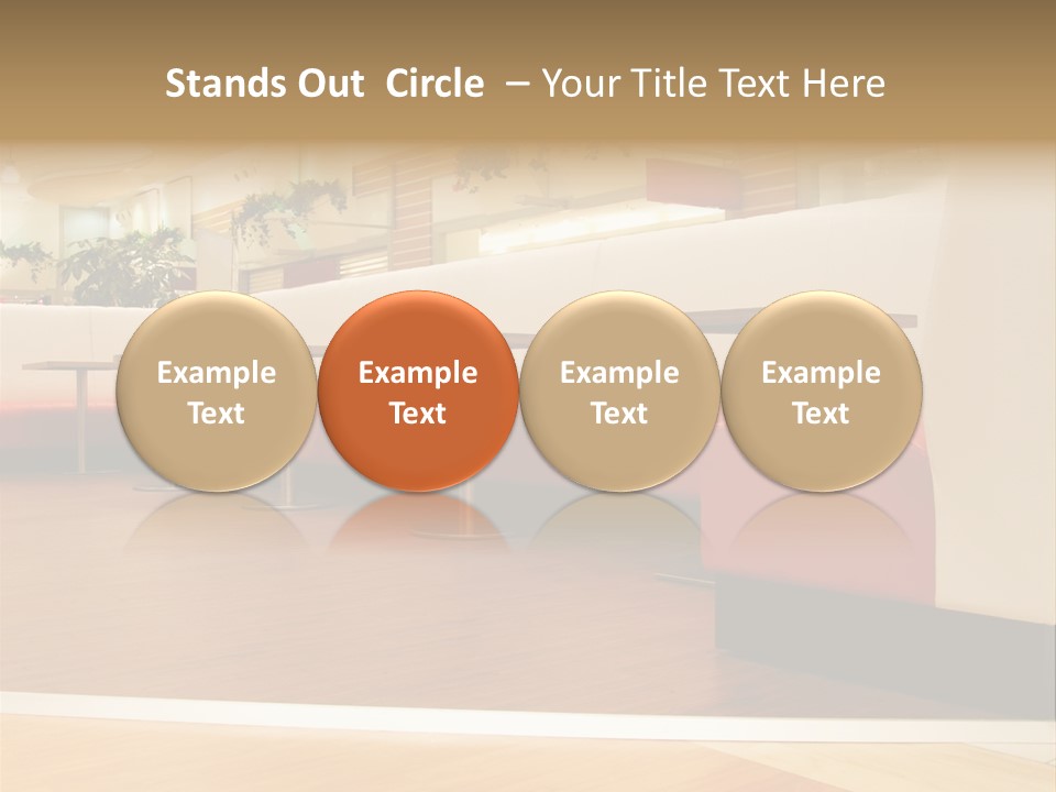 Restaurant Interior In A Shopping Mall PowerPoint Template