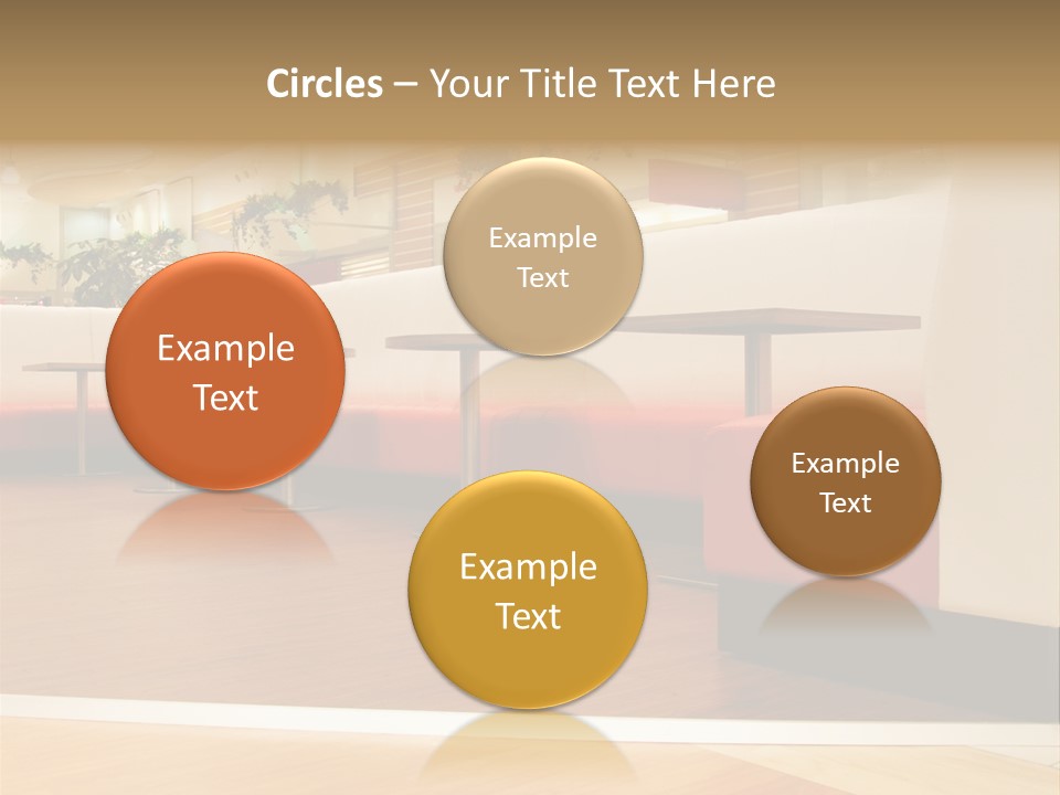 Restaurant Interior In A Shopping Mall PowerPoint Template