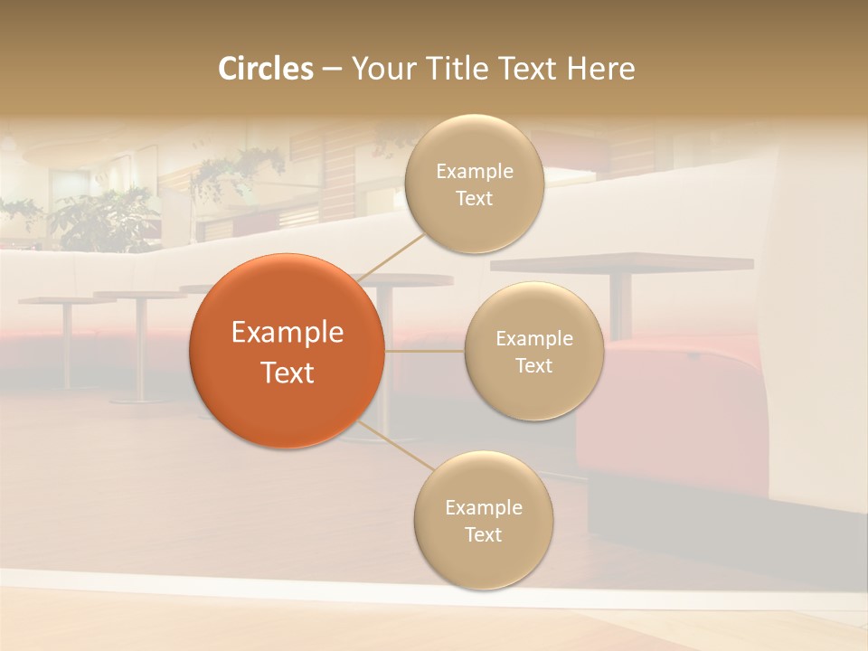 Restaurant Interior In A Shopping Mall PowerPoint Template